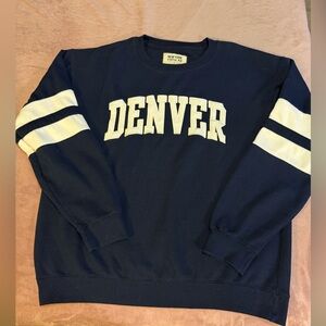 NAVY and White Denver Sweatshirt